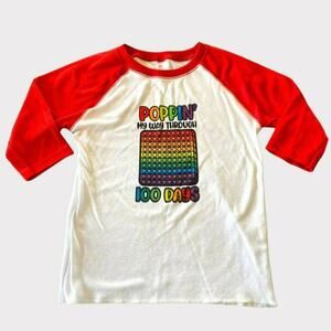 Handmade (XS) 100 Days Of School Popper Shirt